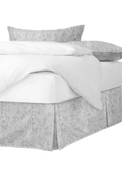 6ix Tailors Fine Linens Perry Silver Cal-King Bed Skirt 18" drop