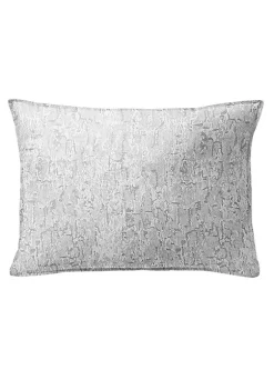 6ix Tailors Fine Linens Perry Silver 14X20" Oblong Decor Pillow (Feather Insert)