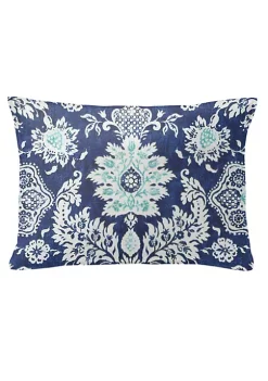 6ix Tailors Fine Linens Osha Blue/Aqua 14X20" Oblong Decor Pillow (Feather Insert)