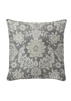 6ix Tailors Fine Linens Osha Mocha/Charcoal 20" SQ Decor Pillow (Feather Insert) -Linens Shop Belk 2259