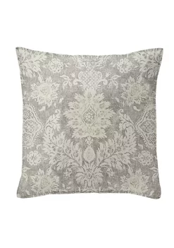 6ix Tailors Fine Linens Osha Taupe/Beige 24" SQ Decor Pillow (Feather Insert)