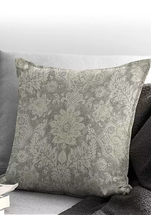 6ix Tailors Fine Linens Osha Taupe/Beige 24" SQ Decor Pillow (Feather Insert) 4 6ix Tailors Fine Linens Osha Taupe/Beige 24" SQ Decor Pillow (Feather Insert) - Image 2