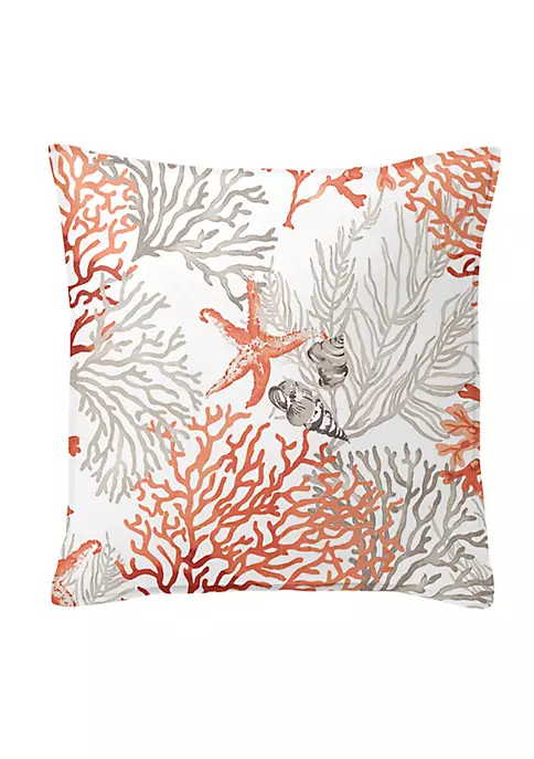 6ix Tailors Fine Linens Reef Coral 20" SQ Decor Pillow (Feather Insert) 3 6ix Tailors Fine Linens Reef Coral 20" SQ Decor Pillow (Feather Insert)