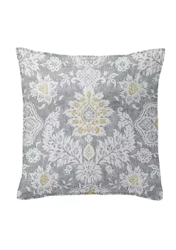 6ix Tailors Fine Linens Osha Barley/Gray 20" SQ Decor Pillow (Feather Insert)