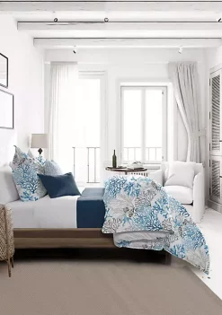 6ix Tailors Fine Linens Reef Blue Twin Coverlet & 1 Sham Set 10 6ix Tailors Fine Linens Reef Blue Twin Coverlet & 1 Sham Set -Linens Shop Belk 235