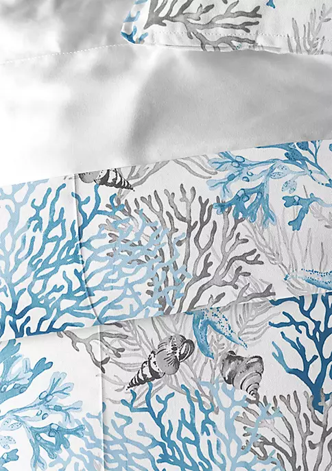 6ix Tailors Fine Linens Reef Blue Twin Coverlet & 1 Sham Set 6 6ix Tailors Fine Linens Reef Blue Twin Coverlet & 1 Sham Set - Image 4