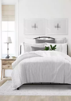 6ix Tailors Fine Linens Antique Ticking Gray King Comforter & 2 Shams Set 15 6ix Tailors Fine Linens Antique Ticking Gray King Comforter & 2 Shams Set -Linens Shop Belk 265