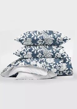 6ix Tailors Fine Linens Lark Navy Full/Double Coverlet & 2 Shams Set -Linens Shop Belk 275