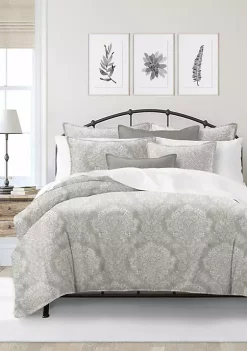 6ix Tailors Fine Linens Ophelia Stone King Comforter & 2 Shams Set -Linens Shop Belk 293