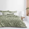 6ix Tailors Fine Linens Sakura Green Full/Double Duvet Cover & 2 Shams Set -Linens Shop Belk 335