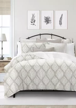 6ix Tailors Fine Linens Cressida Linen King Coverlet & 2 Shams Set