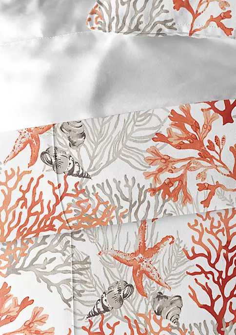 6ix Tailors Fine Linens Reef Coral Queen Comforter & 2 Shams Set 6 6ix Tailors Fine Linens Reef Coral Queen Comforter & 2 Shams Set - Image 4