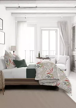 6ix Tailors Fine Linens Fall Foliage Beige Twin Coverlet & 1 Sham Set -Linens Shop Belk 405