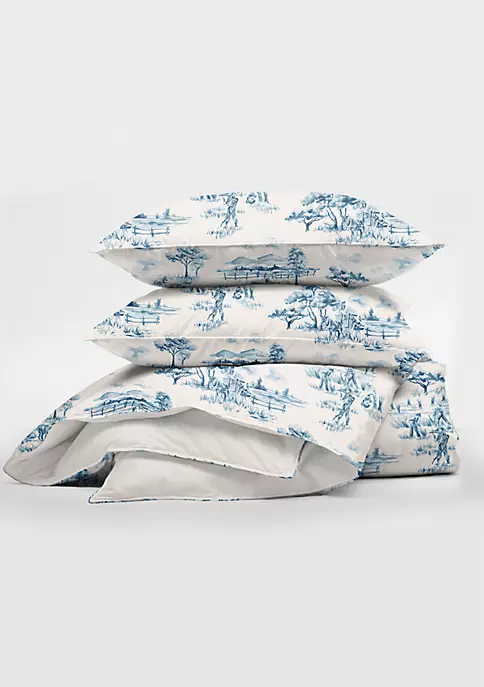 6ix Tailors Fine Linens Auclair Blue California King Comforter & 2 Shams Set 6 6ix Tailors Fine Linens Auclair Blue California King Comforter & 2 Shams Set - Image 4