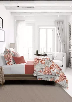 6ix Tailors Fine Linens Reef Coral California King Coverlet & 2 Shams Set -Linens Shop Belk 483
