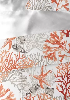 6ix Tailors Fine Linens Reef Coral California King Coverlet & 2 Shams Set -Linens Shop Belk 484