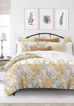 6ix Tailors Fine Linens Reef Gold Full/Double Coverlet & 2 Shams Set 12 6ix Tailors Fine Linens Reef Gold Full/Double Coverlet & 2 Shams Set -Linens Shop Belk 53