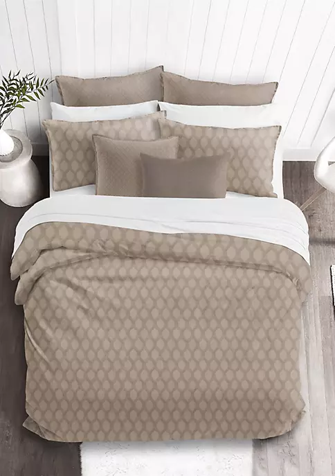 6ix Tailors Fine Linens Desdemona Natural California King Comforter & 2 Shams Set 4 6ix Tailors Fine Linens Desdemona Natural California King Comforter & 2 Shams Set - Image 2