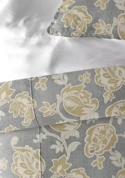 6ix Tailors Fine Linens Golden Bloom Barley California King Comforter & 2 Shams Set -Linens Shop Belk 538