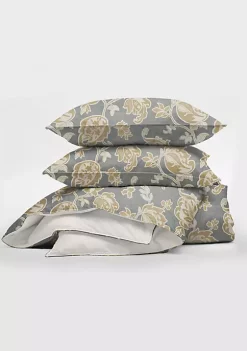 6ix Tailors Fine Linens Golden Bloom Barley California King Comforter & 2 Shams Set -Linens Shop Belk 539
