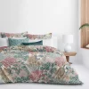 6ix Tailors Fine Linens Marikka Teal Full/Double Duvet Cover & 2 Shams Set -Linens Shop Belk 542
