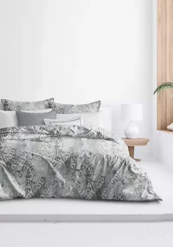 6ix Tailors Fine Linens Thorton Cindersmoke Full/Double Duvet Cover & 2 Shams Set -Linens Shop Belk 573