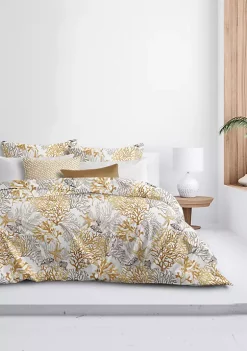 6ix Tailors Fine Linens Reef Gold Full/Double Duvet Cover & 2 Shams Set