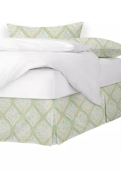 6ix Tailors Fine Linens Cressida Green Tea Full/Double Bed Skirt 18" drop 6 6ix Tailors Fine Linens Cressida Green Tea Full/Double Bed Skirt 18" drop - Image 4