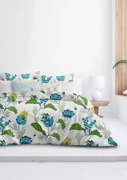 6ix Tailors Fine Linens Cottage Lane Azure Queen Duvet Cover & 2 Shams Set -Linens Shop Belk 683