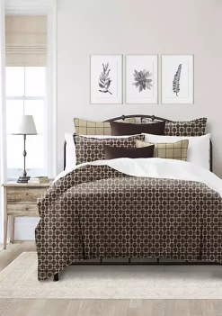 6ix Tailors Fine Linens Fendine Chocolate California King Comforter & 2 Shams Set