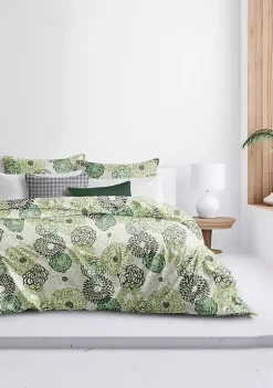 6ix Tailors Fine Linens Garden Stow Green King Duvet Cover & 2 Shams Set