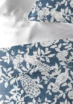 6ix Tailors Fine Linens Lark Navy King Duvet Cover & 2 Shams Set -Linens Shop Belk 720