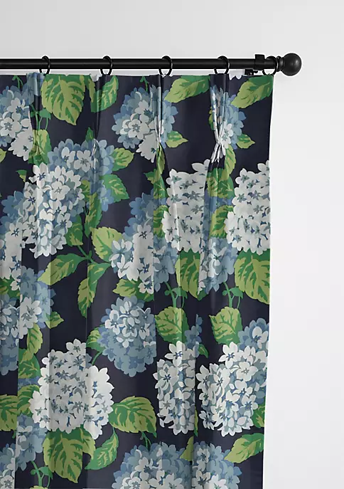 6ix Tailors Fine Linens Midnight Garden Navy Pinch Pleat Drapery Panel Pair (40" W x 132" L) 8 6ix Tailors Fine Linens Midnight Garden Navy Pinch Pleat Drapery Panel Pair (40" W x 132" L) - Image 6