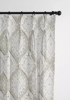 6ix Tailors Fine Linens Cressida Linen Pinch Pleat Drapery Panel Pair (20" W x 132" L) -Linens Shop Belk 746