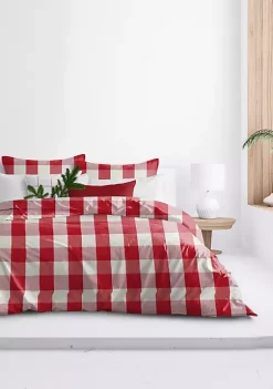 6ix Tailors Fine Linens Basic Check Red Twin Duvet Cover & 1 Sham Set -Linens Shop Belk 799