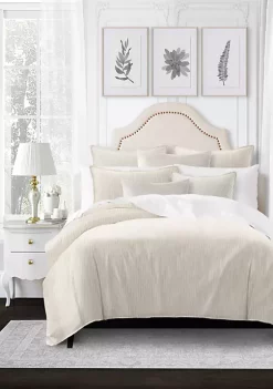 6ix Tailors Fine Linens Brea Ivory Queen Comforter & 2 Shams Set -Linens Shop Belk 812