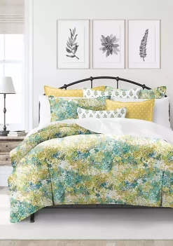 6ix Tailors Fine Linens Lantana Blue Queen Comforter & 2 Shams Set -Linens Shop Belk 822