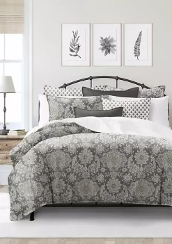 6ix Tailors Fine Linens Osha Mocha/Charcoal King Coverlet & 2 Shams Set 15 6ix Tailors Fine Linens Osha Mocha/Charcoal King Coverlet & 2 Shams Set -Linens Shop Belk 843