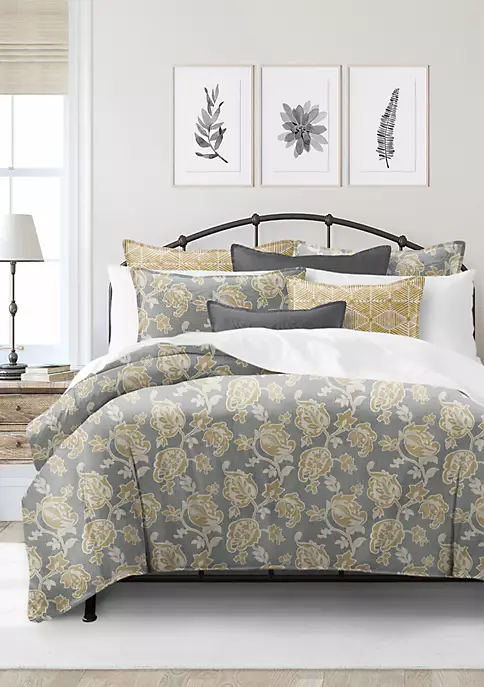 6ix Tailors Fine Linens Golden Bloom Barley Twin Duvet Cover & 1 Sham Set 4 6ix Tailors Fine Linens Golden Bloom Barley Twin Duvet Cover & 1 Sham Set - Image 2