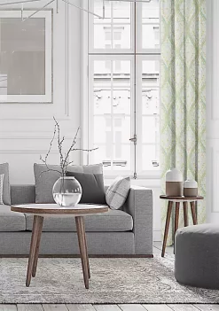 6ix Tailors Fine Linens Cressida Green Tea Pole Top Drapery Panel Pair (50" W x 96" L) -Linens Shop Belk 873