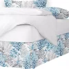 6ix Tailors Fine Linens Reef Blue Full/Double Bed Skirt 15" drop -Linens Shop Belk 886