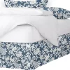 6ix Tailors Fine Linens Lark Navy Full/Double Bed Skirt 18" drop 1 6ix Tailors Fine Linens Lark Navy Full/Double Bed Skirt 18" drop -Linens Shop Belk 907
