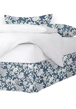 6ix Tailors Fine Linens Lark Navy Full/Double Bed Skirt 18" drop 22 6ix Tailors Fine Linens Lark Navy Full/Double Bed Skirt 18" drop -Linens Shop Belk 914