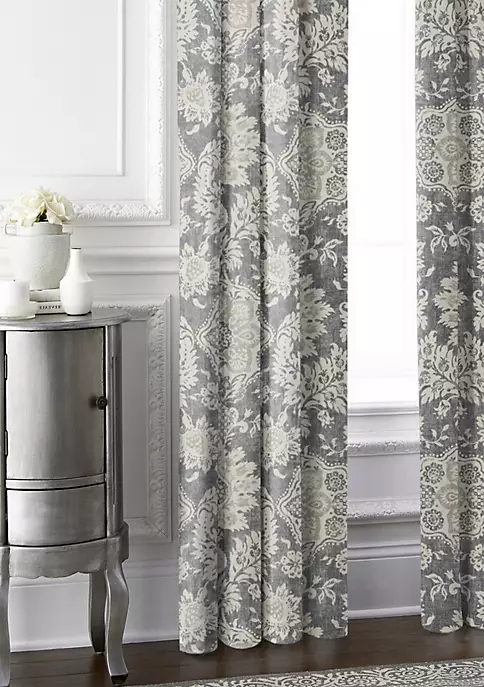 6ix Tailors Fine Linens Osha Mocha/Charcoal Pinch Pleat Drapery Panel Pair (40" W x 84" L) 5 6ix Tailors Fine Linens Osha Mocha/Charcoal Pinch Pleat Drapery Panel Pair (40" W x 84" L) - Image 3