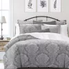 6ix Tailors Fine Linens Ophelia Gray California King Coverlet & 2 Shams Set