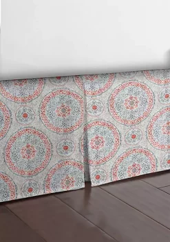 6ix Tailors Fine Linens Zayla Coral Queen Bed Skirt 18" drop 9 6ix Tailors Fine Linens Zayla Coral Queen Bed Skirt 18" drop -Linens Shop Belk 997