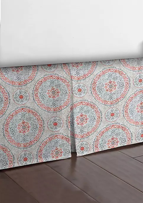 6ix Tailors Fine Linens Zayla Coral Queen Bed Skirt 18" drop 5 6ix Tailors Fine Linens Zayla Coral Queen Bed Skirt 18" drop - Image 3